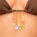 18K Gold Stainless Steel Starfish Shell Pendant High-End Bikini Buckle for Women Retains Color for Parties Other Cross-Border