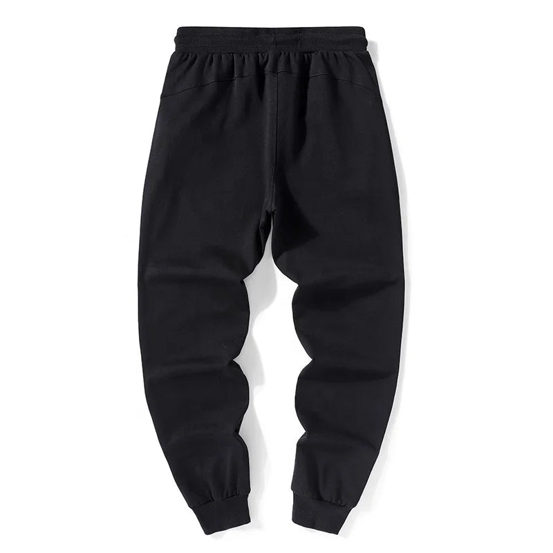 New Custom Logo Men Sweatpants Men's Running Cotton Sweatpants With Pocket Drawstring Stretch Loose Casual Sweatpants