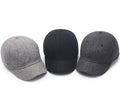 Hot Sale Winter Men Black Short Brim 6 Panel Wool Felt Baseball Hats Winter Wool Sports Baseball Cap