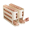2024 New Arrive Double Layered Rolling Plastic Egg Organizer Storage Box Egg Holder