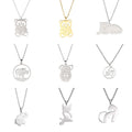 Elephant Charm Necklace for Kids Stainless Steel Gold Chain Necklace 2021 Animal Wholesale Panda Elephant Necklace Jewelry