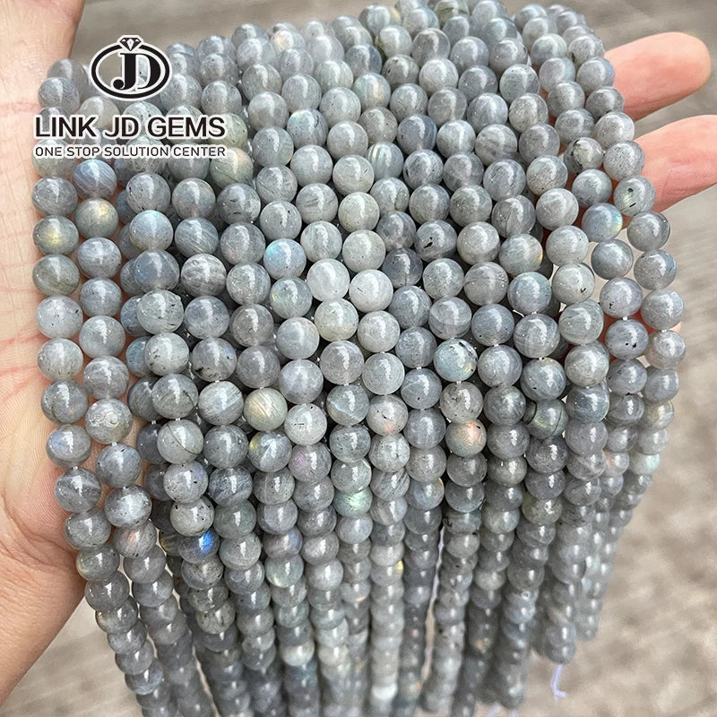 Wholesale 6mm 8mm 10mm Natural Gray Moonstone Beads 1A Quality Round Loose Mineral Gemstones for Jewelry Making
