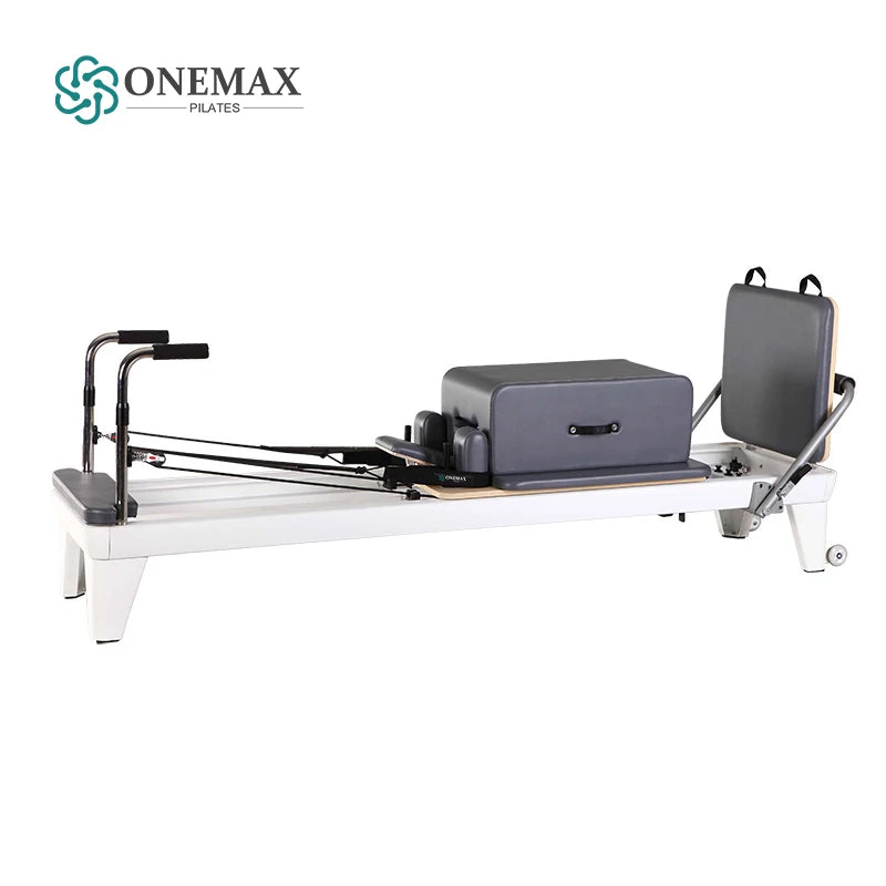 Grace 3 ONEMAX OMW003 White Aluminium Alloy Pilates Reformer Eco-Friendly Plywood Case with 10-Year Warranty CN;SHN Studios