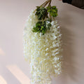 D-W001  Wholesale Silk Hanging Multi Color Green White Decorative Wisteria Flowers Vine Purple Wisteria for Wedding Decoration