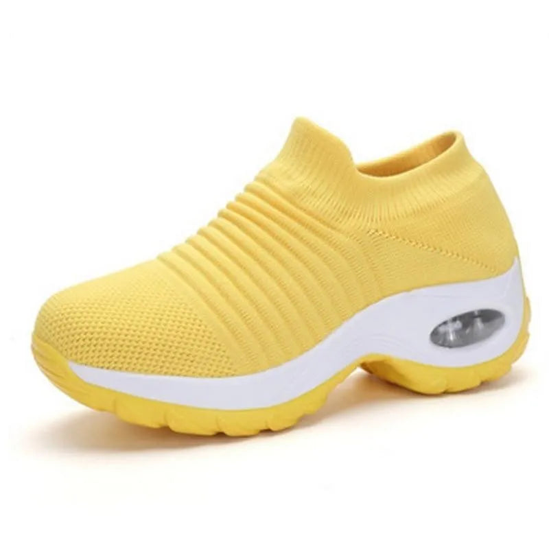 Comfortable Air Cushion Slip-On Sneakers Running Shoes for Women