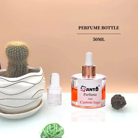 50ml Round Transparent Glass Essential Oil Dropper Bottle
