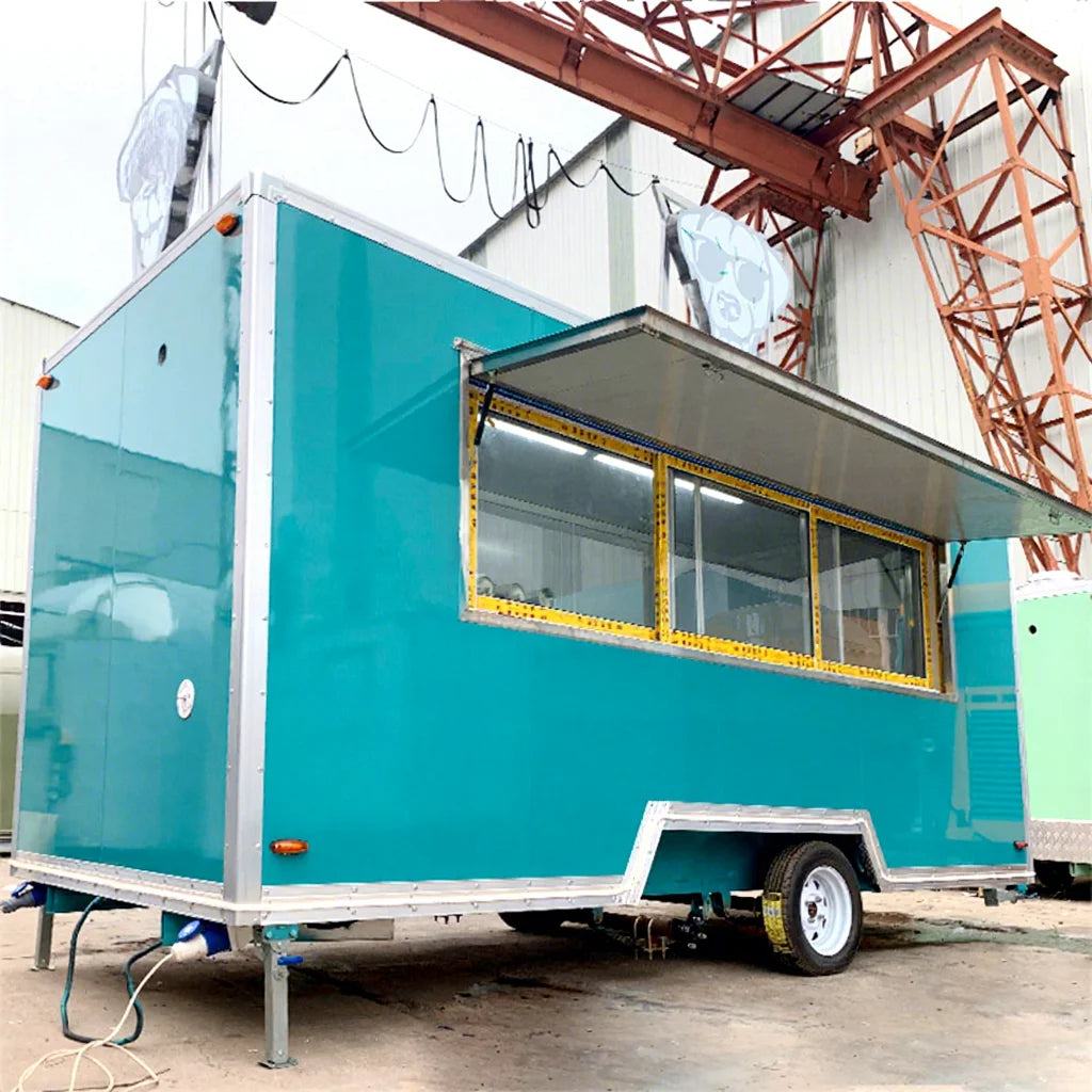 Mobile Food Truck Hot Dog/Ice Cream/Pizza/Coffee/Taco/BBQ/Fast Food Trailers with Full Kitchen Equipment DOT & CE Certificated