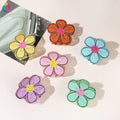 QIYUE Hand-painted Graffiti Flower Hair Clip Acrylic Clip Back Head Plate Hair Catch Shark Clip Hair Accessories