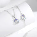 Hot Sale Sterling Silver Luxury Lovely Moonstone Zircon Ins Antique Design Pendant Necklace