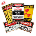 Shabby Chic Garage Wall Decor Tin Plaque Antique Danger Metal Signs NOTICE Metal Sign Parking Only Vintage Warning Tin Sign