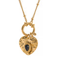 JINYOU 538 Charm Vintage Metal Heart Pendant Stainless Steel Necklace Gold Chain Collar Fashion France Trendy Jewelry Bijoux