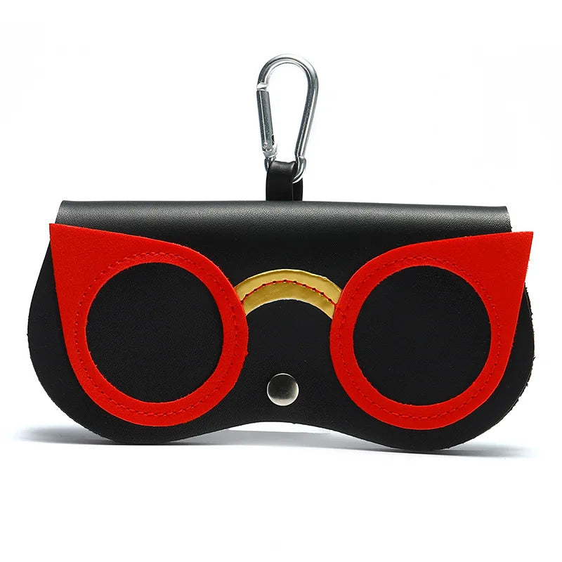 2023 Fashion Women PU Leather Eye Glasses Case Cartoon Portable Glasses Storage Pendant Bag Sunglass Box Eyewear Pouch Bags