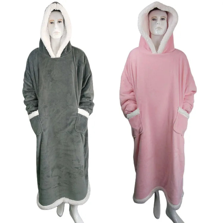 Blanket Hoodie Oversized Hoodie Blanket Sherpa Fleece Wearable Sweatshirt Blanket Hoodie for Women and Men