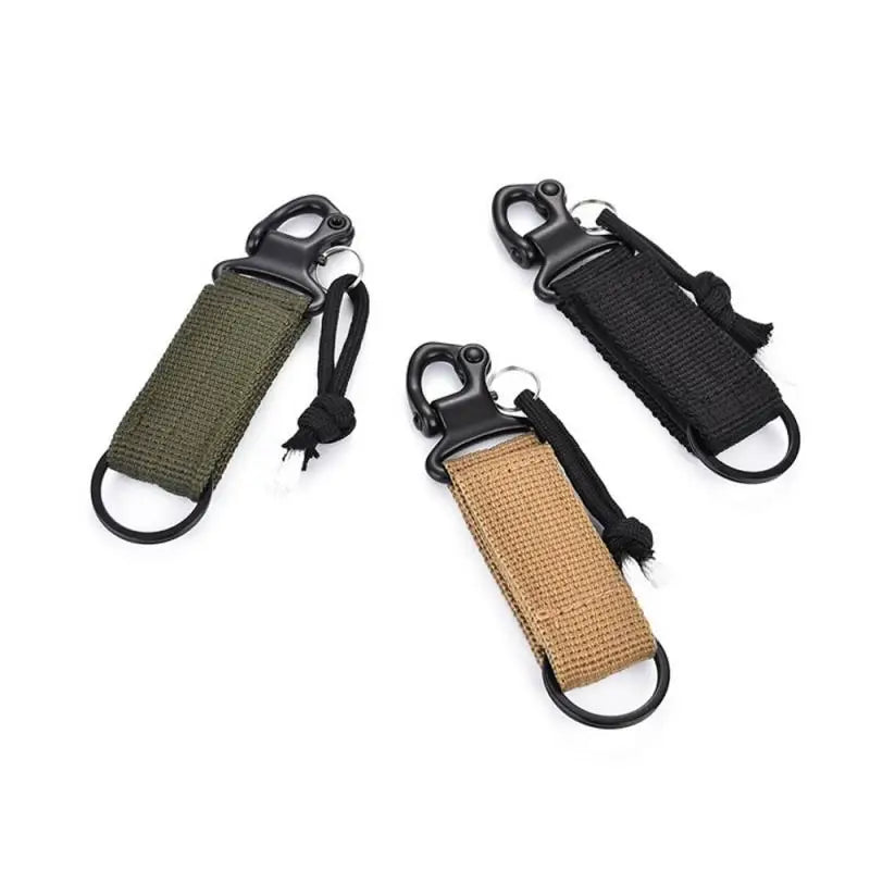 Outdoor Multifunctional Camping Olecranon Hook Keyring Tactical Nylon Webbing Belt Buckle Carabiner Keychain