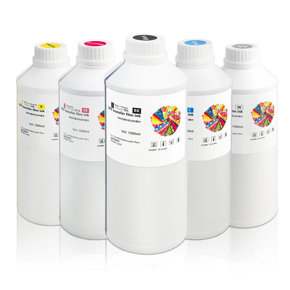 WINNERJET Textile Ink 100ML DTF Pet Transfer Film Ink for Epson L1800 L1300 R2400 L805 L800 P600 P800 Printer