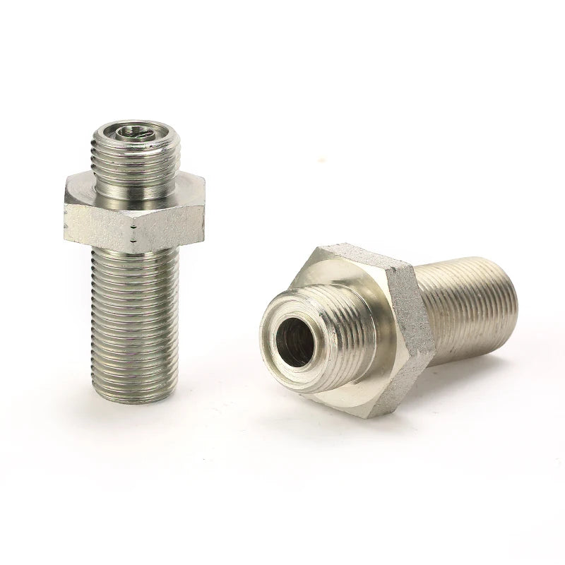 6F ORFS Male Carbon Steel High Pressure Smooth Threaded Zinc Plated Forged Hydraulic Bulkhead Fitting Adapter