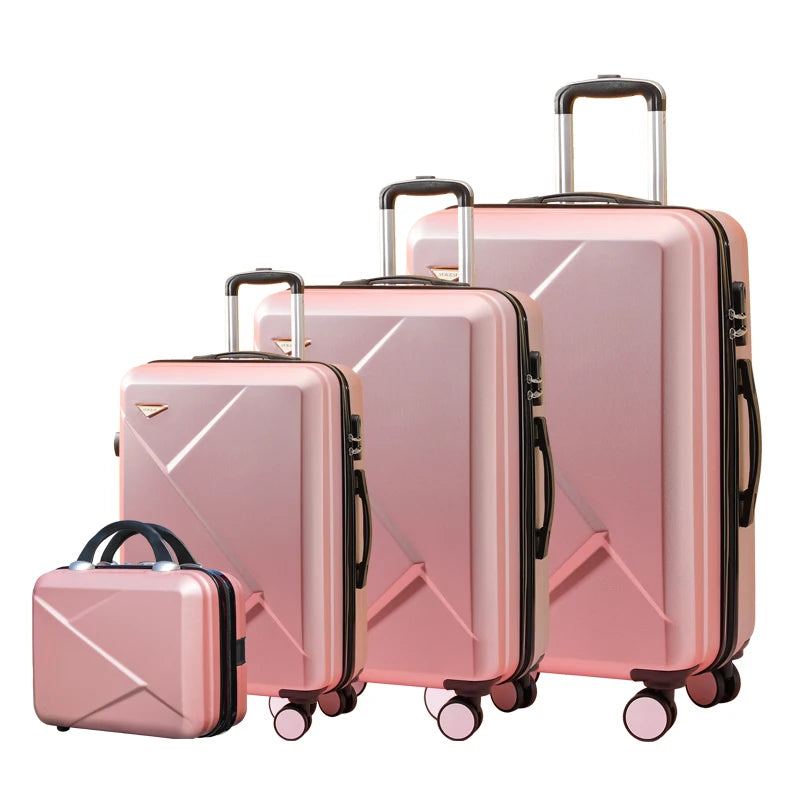 Trolley 360 Degree Travel Suitcase Sets Hard Shell Luggage Cart Bag 20 24 28inch Trolley Luggage