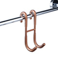 Shower Door Hooks Stainless Steel 304 Towel Hooks Drilling Free Hanger Over Door Squeegee Hooks for Bathroom Robe Loofah