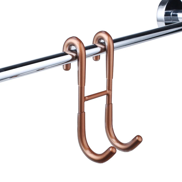 Shower Door Hooks Stainless Steel 304 Towel Hooks Drilling Free Hanger Over Door Squeegee Hooks for Bathroom Robe Loofah