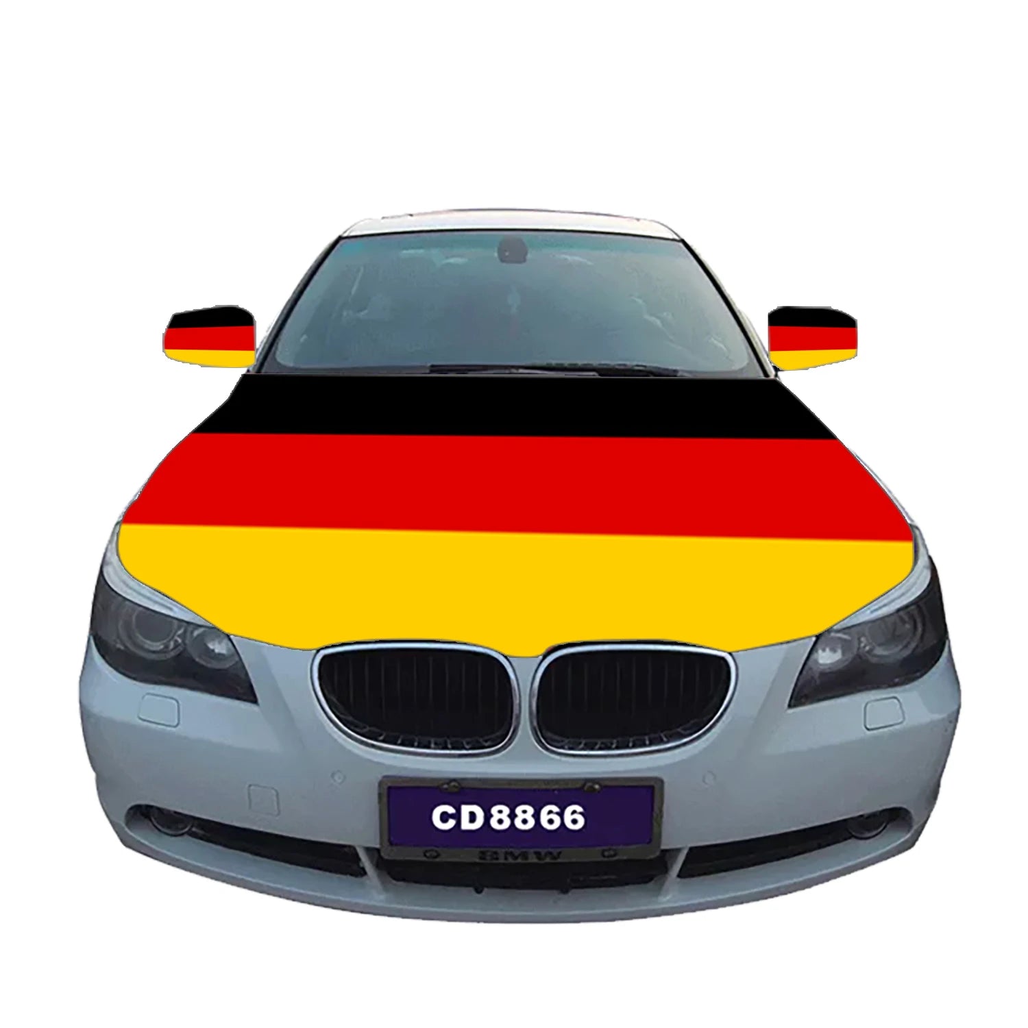 Hot Sale Cheap Custom Size Engine Flags 115x150cm 100%Polyester Cover Rearview Mirror Custom German Car Hood Flag