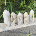 Natural Wholesale Popular Top Quality Crystal Natural White Crystal Geode Cluster Point Tower Ornaments As Gifts
