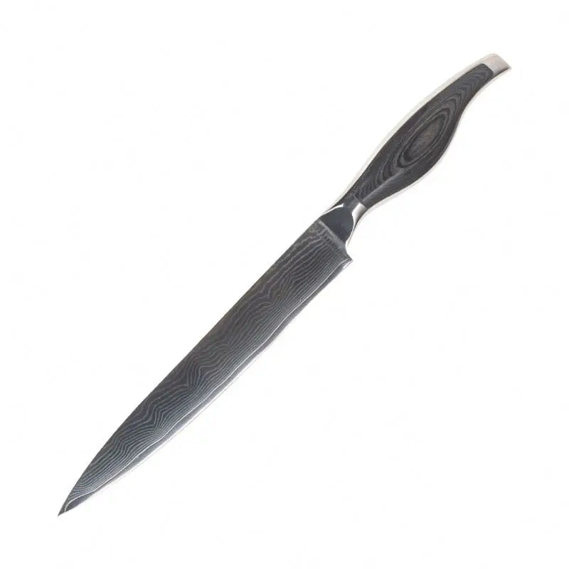 8 Inch Professional Damascus Knife With Pakka Wood+S/S 430 Handle Vg10 67 Layer Damascus Steel Slicing Knife