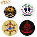 AWELLS Custom Name Biker Motorcycle Team Club Soccer Iron-on Uniform Badge Embroidered Twill Sequins Patches for Cloth Jacket