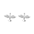 Animal Sterling Silver 925 Earrings Zirconium Kingfisher Pendant Earrings