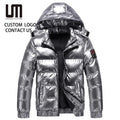 Liu Ming 2025 Trends Winter Men Clothing Outdoor Windproof Bright Color Thick Warm Cotton Plus Size Hooded Jacket Coats