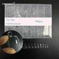 500Pcs False Toe Nails Clear Natural Thin Artificial Manicure Art Decoration Beauty Tools Foot Full Cover French Toe Nail