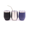 2024 Hot Products 12oz Double Wall Stainless Steel  egg Tumbler Mug Cups Lid Coffee Tea Water Durable Metal