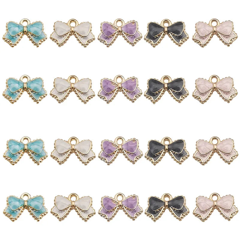 Bowknot Pendants Cute Multicolor Earrings Accessories for Necklace Bowknot Bracelet Jewelry Making DIY Crafting Supplies