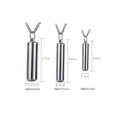 Pet Cat Dog Cremation Urn Pendant Titanium Steel Minimalist Perfume Pendant Necklace Memorial Ashes Storage Bottles Necklace