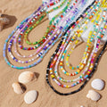 Go2boho Women's Handmade Beaded Choker Necklace Colorful Boho Style with Adjustable Link Chain Summer Fashion Gift for Beach