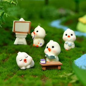 New Style Dollhouse Props 3d Miniature Duck Shape Diy Resin Craft Charm