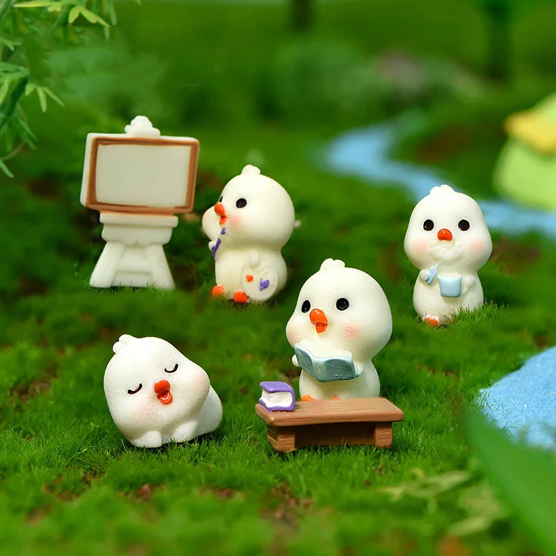 New Style Dollhouse Props 3d Miniature Duck Shape Diy Resin Craft Charm