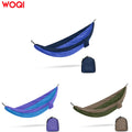 WOQI Wholesale Outdoor Anti Roll Camping Single and Double Nylon Hammocks