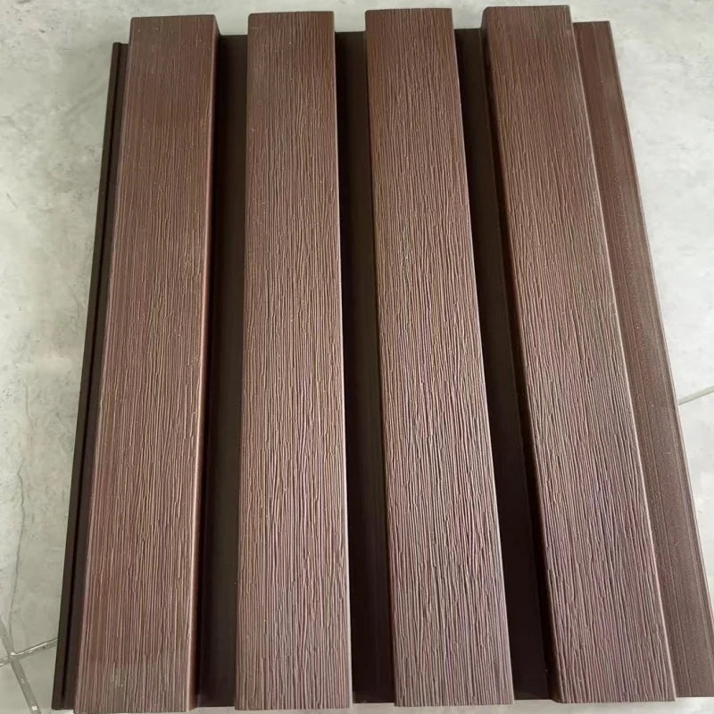 Saudi Arabia Grille Decorative Design Moulding Wooden Plastic Siding Fluted Panels Outdoor Wpc Exterior Wall Cladding