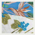 Wholesale Hot Sale Leaves and Flowers Pattern Printing 110gsm 55% Linen 45% Cotton Woven Blended Fabric for Clothing