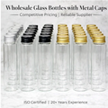 Round / Flat Bottom clear or Frosted Glass test Tube Packaging with Bamboo Cap