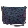 Lovevook 2021hot Selling Geometric square Crossbody Bag Lady Waist Bag Brand Fashion Girls Luminous Reflection Bag Women