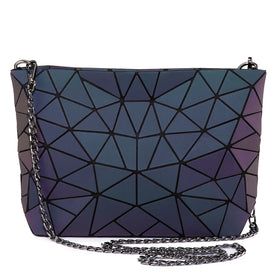 Lovevook 2021hot Selling Geometric square Crossbody Bag Lady Waist Bag Brand Fashion Girls Luminous Reflection Bag Women