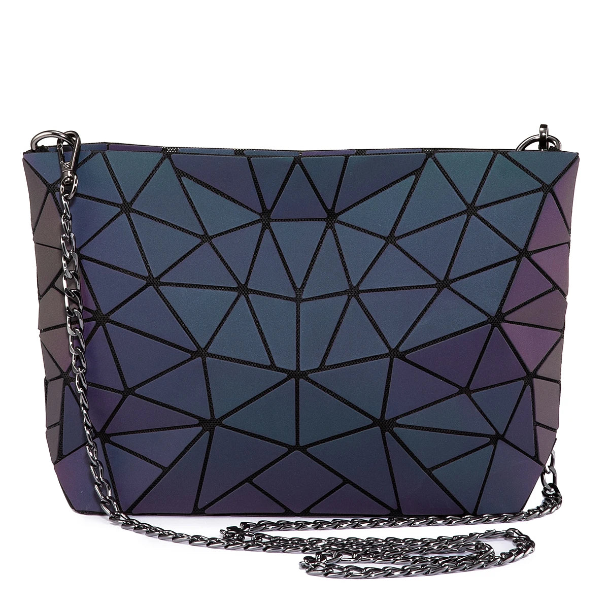 Lovevook 2021hot Selling Geometric square Crossbody Bag Lady Waist Bag Brand Fashion Girls Luminous Reflection Bag Women