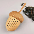 WELAND Reusable Cute Silicone Food Grade Cute Acorn Shaped Silicone Tea Infuser Filter Strainer for Loose Leaf Tea