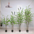 Wholesale Outdoor Decorative Artificial Palm and Bougainvillea Tree Plastic Plant