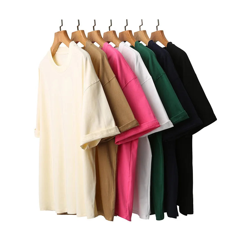 ET-003 Custom Heavyweight 270GSM Oversized Tee Shirt Crew Neck Tshirt Plain Oversized T Shirt for Men