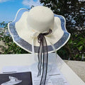 Wholesale New Designer Wide  Brim  British Sunshade  Ladies Beach Paper Straw Hat for Women