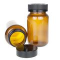 Cough Syrup Glass 30ML 60ML 100ML 150ML 200ML 250ML Amber Round Bottle With Push Down & Turn Cap