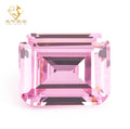 Loose Cubic Zirconia Gemstone Manufacturer Wholesale Emerald Cut CZ Stone Pink Garnet Yellow Colorful Zircon for Jewelry Making