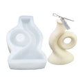 Geometric Bottle Shaped Strip Candle Silicone Mould White Eco-Friendly Cake Tools OPP Bag Packaging